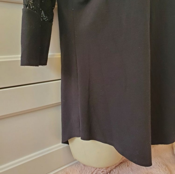 Dotty Black Lace Loose fitting Baseball Tee - Picture 5 of 6